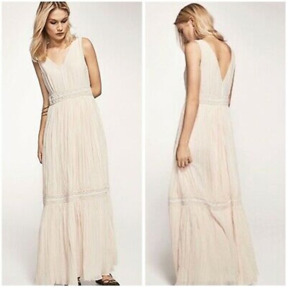 Massimo Dutti Dresses & Skirts - Massimo Dutti  ivory embroidery  maxi dress